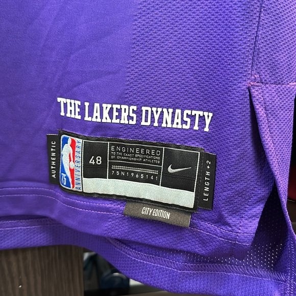 LeBron James Los Angeles Lakers Nike Authentic Jersey - City Edition - Purple - Picture 4 of 7
